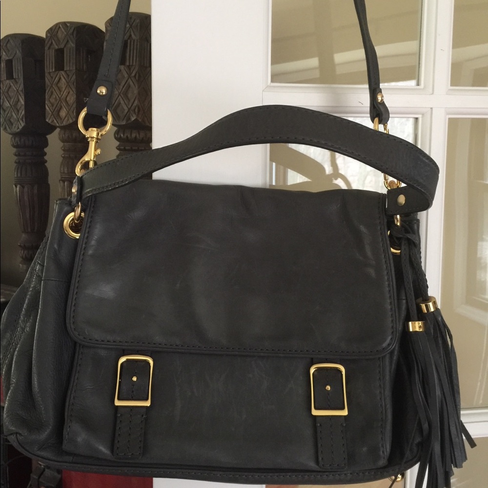 J Crew Collection  satchel leather handbag